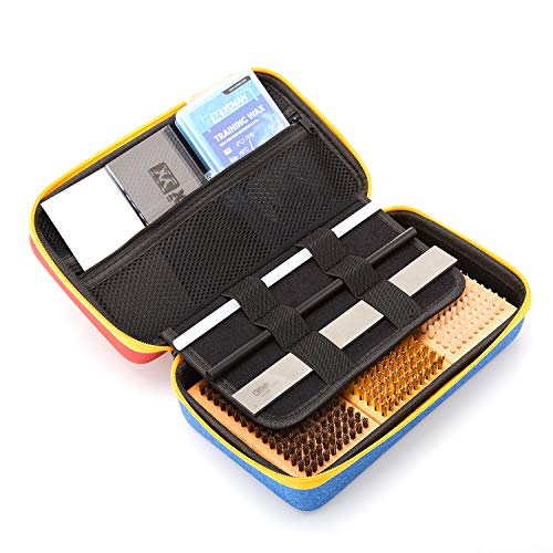 XCMAN Komplettes Pinsel-Set für Ski / Snowboard / Waxing / Tuning, Nylon, Messing, Rosshaarbürste, Metallschaber und PTEX Flachfeile XCMAN Komplettes Pinsel-Set für Ski / Snowboard / Waxing / Tuning, Nylon, Messing, Rosshaarbürste, Metallschaber und PTEX Flachfeile von XCMAN