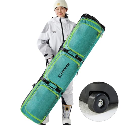 XCMAN Roller Snowboardtasche mit Rollen, verstellbare Länge Snowboard-Tasche Für -Skitrage-Rucksack Flugreisen geeignet von XCMAN