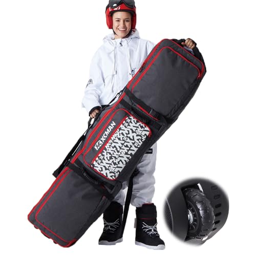 XCMAN Roller Snowboardtasche mit Rollen, verstellbare Länge – extra lang/breit/tief, wasserdicht – mit Schutzrippen XCMAN Roller Snowboardtasche mit Rollen, verstellbare Länge – extra lang/breit/tief, wasserdicht – mit Schutzrippen von XCMAN