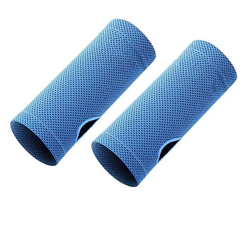 XCVFBVG Trainings- und Fitnessarmbänder Wrist Wtrap Silk Cooling Non-Slip Wristband Sweat-Absorbent Wrist Brace for Sport Cycling Running Basketball Tennis(Blue,S) von XCVFBVG