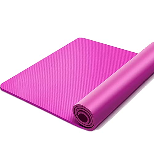 XCVFBVG Yogamatten Yoga-Matte 185 * 80 cm 15mm Dicke Slim Yoga-Matten Rutschfeste Geschmacklose Fitness Home Übungen Gym Sport Pad(Pink) von XCVFBVG