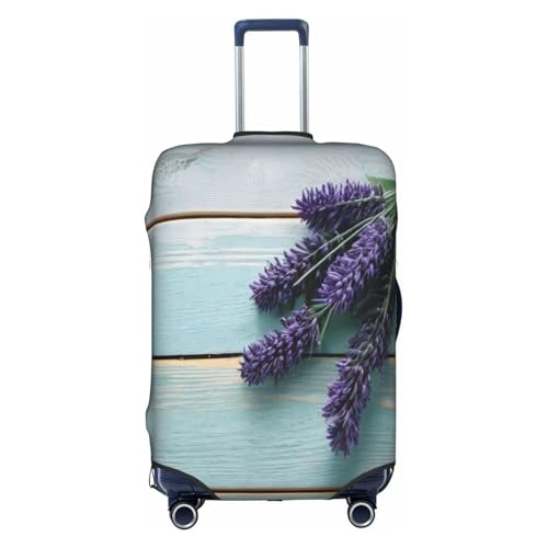 XDCYWBZDBC Avender On Wood Elastic Travel Luggage Cover Luggage Cover Luggage Case Tao18-81.3 cm Luggage Cover with Zipper Anti-Scratch Dust Tight Quick Fixation and Disassembly, weiß, S, Handgepäck von XDCYWBZDBC