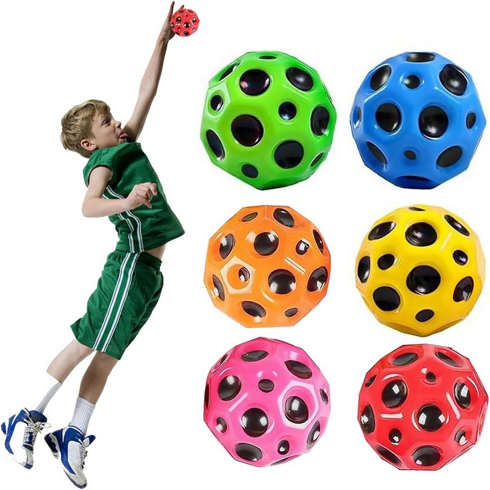 XDOVET Flummi 6 StüCk Astro Jump Ball, Moon Ball, Globe Jump Ball von XDOVET