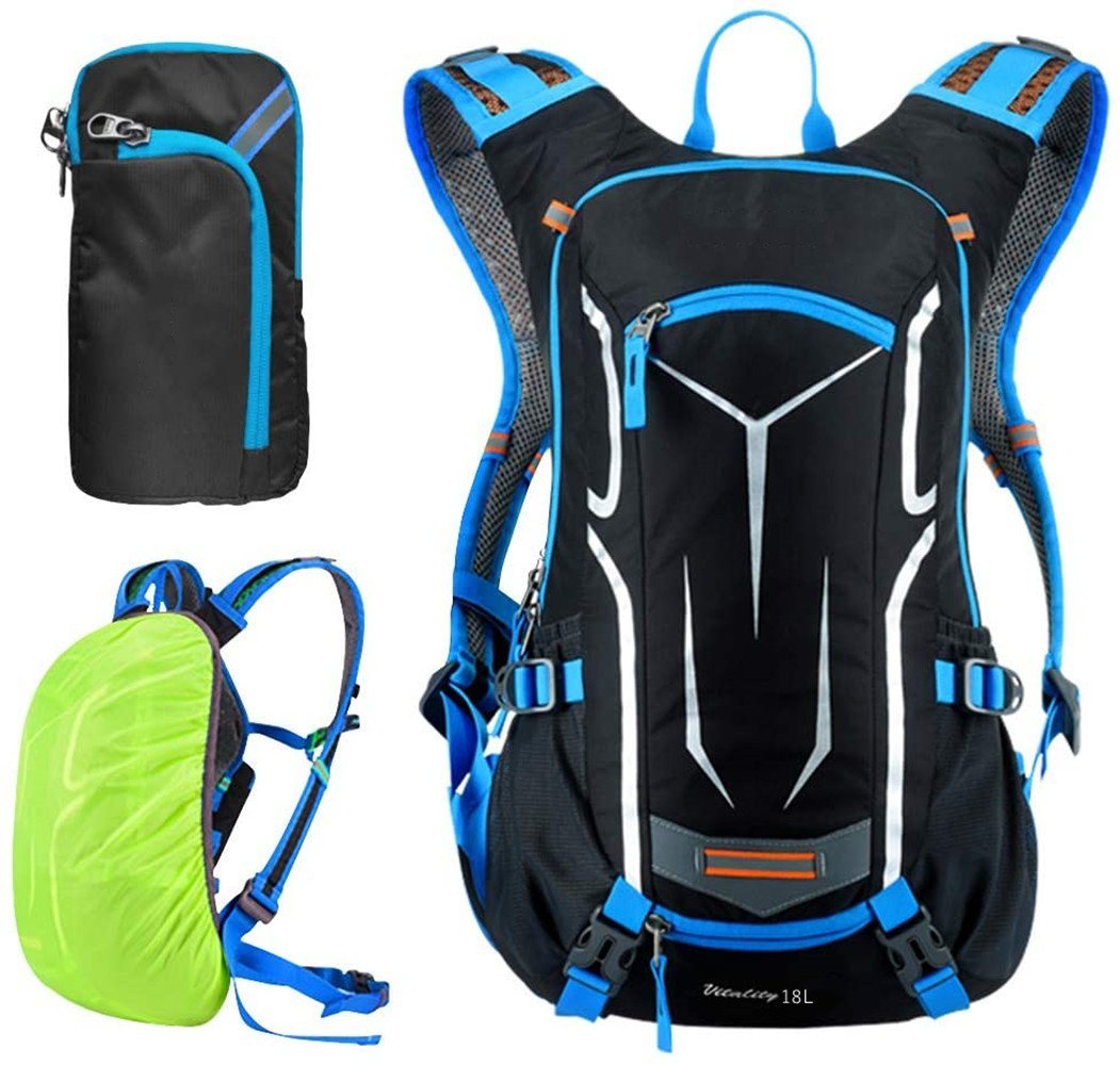 XDeer Fahrradrucksack 18L Ultraleicht Sportrucksack mit Regenschutz und Helmabdeckung, Wasserdichter,Multifunktionaler Fahrradrucksack Trinkrucksack XDeer Fahrradrucksack 18L Ultraleicht Sportrucksack mit Regenschutz und Helmabdeckung, Wasserdichter,Multifunktionaler Fahrradrucksack Trinkrucksack von XDeer