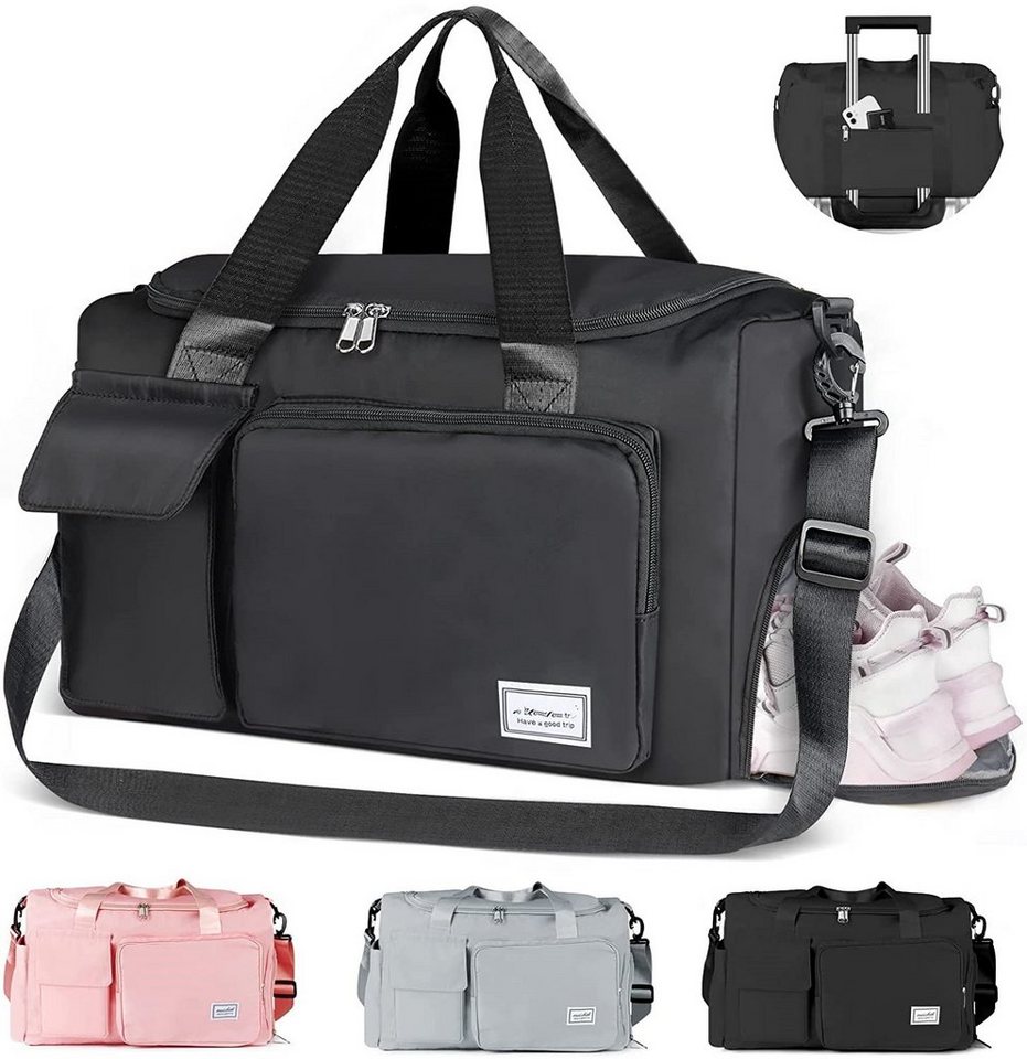 XDeer Reisetasche Sporttasche mit Schuhfach,wasserdichte Reisetasche,Gepäcktasche, 32L Weekender-Tasche, Urlaubstasche,Trainingstasche für Damen von XDeer