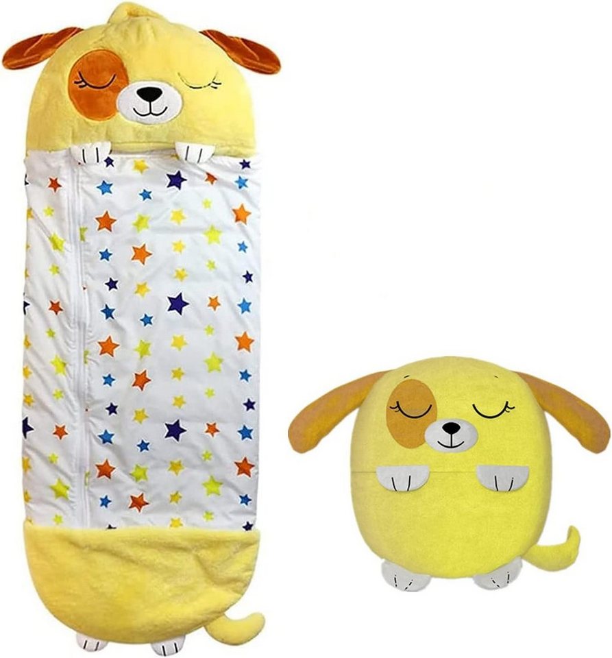 XDeer Schlafsack Kinderschlafsack,2-in-1 Cartoon Schlafsack,Flauschiger Schlafsäcke, weiche und bequeme Kissen,geeignete Geschenk für kinder von XDeer