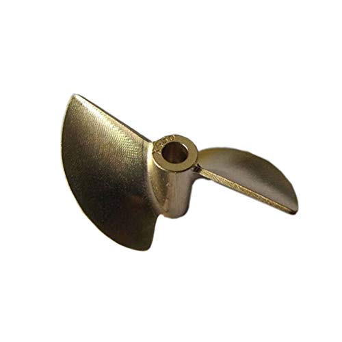 XEBRAD Rc Racing Boot Propeller 2 Klingen Kupfer Propeller D50mm Schraube 4,76mm 3/16" Boot Welle Außenbordbootpropeller von XEBRAD