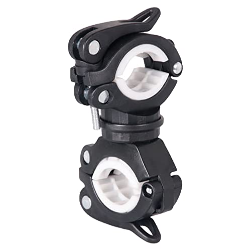 XEYYHAS Taschenlampen-Halterung, Fahrrad-LED-Licht-Halterung, 360°-Rotation, Clip-Klemme für Taschenlampe, Radfahren, Taschenlampenhalterung von XEYYHAS