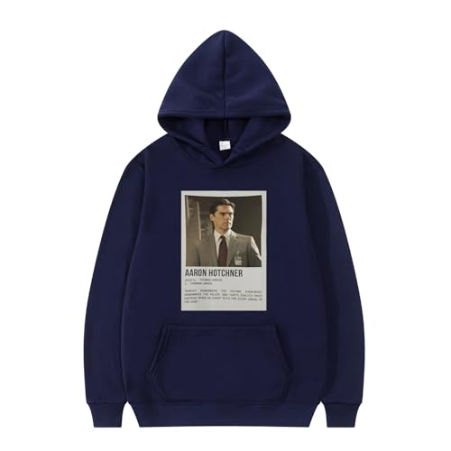 XFICSD Aaron Hotchner-Pullover-Sweatshirt Mit Kapuze, Modische Freizeitjacke Mit Cartoon-Print, Lässiges Und Bequemes Langarm-Kapuzen-Sweatshirt Für Männer Und Frauen-Black||XS von XFICSD