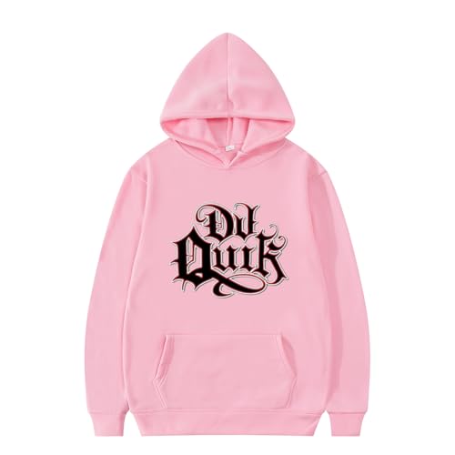 XFICSD Hoodie DJ Quik Sweatshirt Lässige Bequeme Herren-Sportbekleidung, Damen-Cartoon-Druck, Modisches Langarm-Oberteil, Einfache Kapuzenjacke-Pink||XS von XFICSD