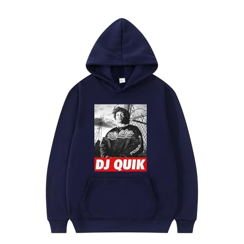 XFICSD Hoodie DJ Quik Sweatshirt Pullover Herren Damen Sportbekleidung, Modischer Cartoon-Druck Bequeme Jacke Lässiges Langarm-Top-Grey||XS von XFICSD