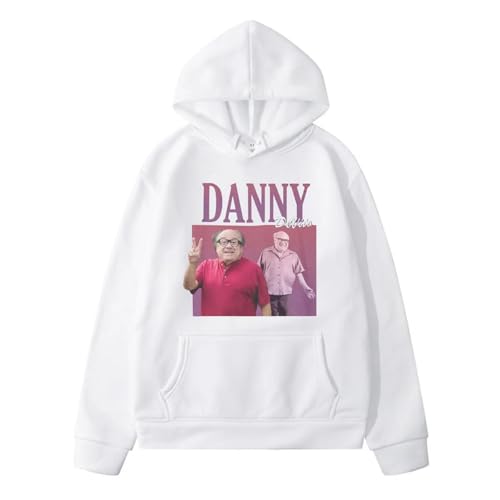 XFICSD Hoodie Danny DeVito Sweatshirt, Modischer Lockerer Und Bequemer Herrenpullover, Lässige Langarmjacke Für Damen, Modisches Cartoon-Kapuzenpullover-Grey||XS von XFICSD