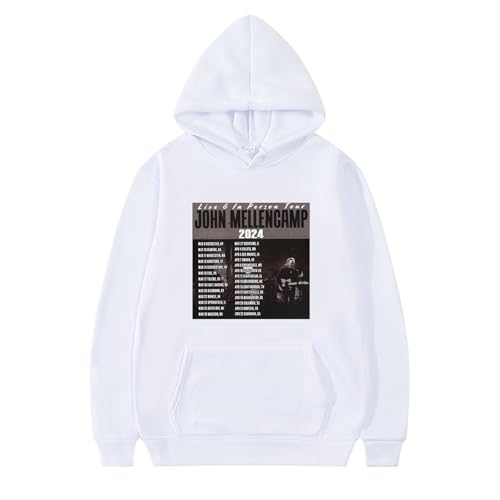 XFICSD Hoodie John Mellencamp Sweatshirt Modische Damen-Freizeitsportbekleidung, Herren-Cartoon-Druck-Komfortjacke Langarm-Lose-Oberteil-Blue||XS von XFICSD