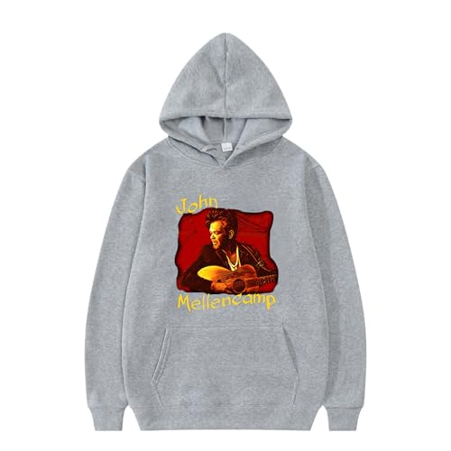 XFICSD Hoodie John Mellencamp Sweatshirt Modischer Cartoon-Druck Bequemes Sweatshirt, Lockere Langarm-Top-Freizeitjacke Für Männer Und Frauen-Black||XS von XFICSD