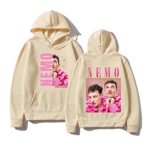 XFICSD Hoodie Nemo Mettler Sweatshirt Herren Und Damen Bequemes Kapuzenoberteil, Lässige Cartoon-Bedruckte Pullover-Modejacke-White||XS von XFICSD