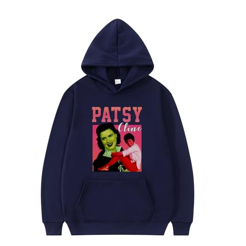 XFICSD Hoodie Patsy Cline Sweatshirt Damen-Sweatshirt Mit Cartoon-Druck, Bequemes, Lässiges Langarm-Oberteil Für Herren, Modische, Lockere Jacke-White||XS von XFICSD