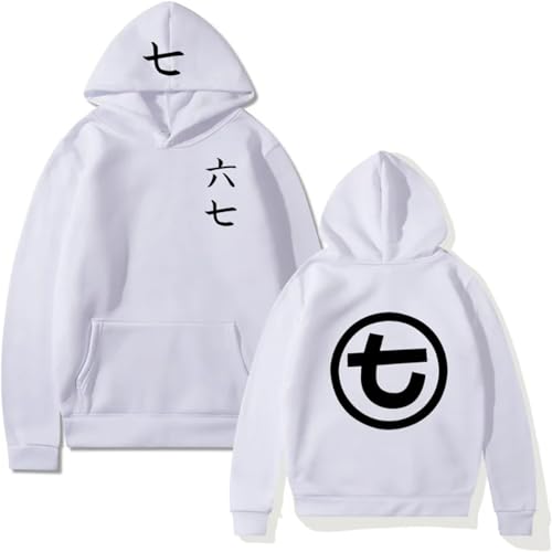 XFICSD Hoodie Pullover Scissor Seven Sweatshirt Damen Bequemes Sweatshirt, Herren Cartoon-Druckmuster Langarmjacke Kinder Lässiges Mode-Sweatshirt-White||XL XFICSD Hoodie Pullover Scissor Seven Sweatshirt Damen Bequemes Sweatshirt, Herren Cartoon-Druckmuster Langarmjacke Kinder Lässiges Mode-Sweatshirt-White||XL von XFICSD