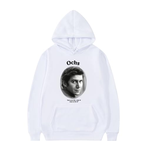 XFICSD Kapuzenpulli Phil Ochs Sweatshirt Mode Cartoon Druck Komfort Langarm Top Herren Lose Sweatshirt Damen Freizeitjacke-Grey||XS von XFICSD