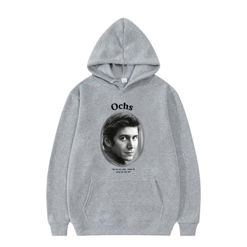 XFICSD Kapuzenpulli Phil Ochs Sweatshirt Mode Cartoon Druck Komfort Langarm Top Herren Lose Sweatshirt Damen Freizeitjacke-Grey||XS von XFICSD