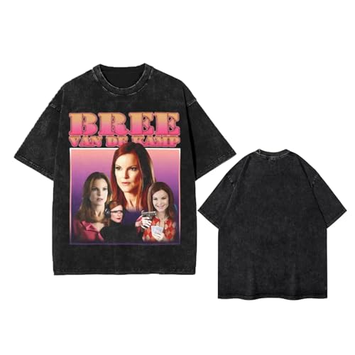XFICSD Kurzärmliges Bree Van De Kamp Modisches Herren Loose T-Shirt, Damen Cartoon Print Rundhalsausschnitt Top, Modisches Freizeithemd-Black||L XFICSD Kurzärmliges Bree Van De Kamp Modisches Herren Loose T-Shirt, Damen Cartoon Print Rundhalsausschnitt Top, Modisches Freizeithemd-Black||L von XFICSD