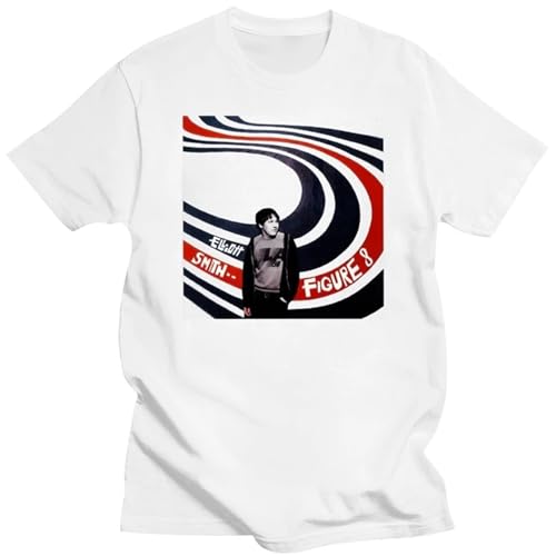 XFICSD Kurzarm-Hemd Von Elliott Smith Für Herren, Bequemes Und Lässiges Oberteil Mit Rundhalsausschnitt, Modisches, Lockeres T-Shirt Für Damen, Hemd Mit Cartoon-Print-Blue||XS von XFICSD