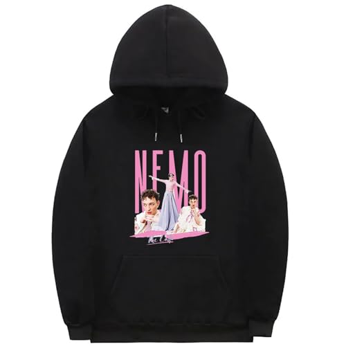 XFICSD Nemo Mettler-Sweatshirt Mit Kapuze, Modisches Freizeitoberteil Mit Cartoon-Print, Lockere Kapuzenjacke Für Herren, Lockeres Damen-Sweatshirt-Pink||XS von XFICSD