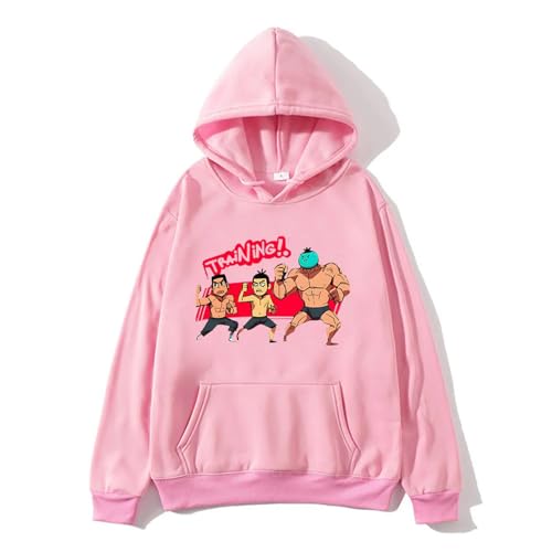 XFICSD Pullover Scissor Seven Modischer Herren-Freizeit-Hoodie, Damen-Cartoon-Print-Sportbekleidung Für Frühling Und Herbst, Dünnes Langarm-Oberteil-Grey||S von XFICSD