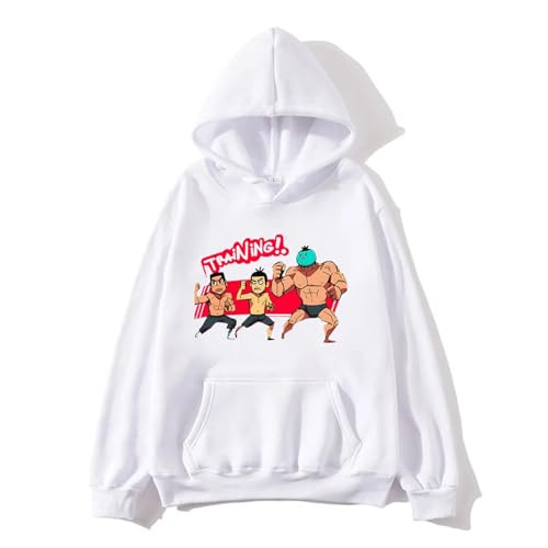 XFICSD Pullover Scissor Seven Modischer Herren-Freizeit-Hoodie, Damen-Cartoon-Print-Sportbekleidung Für Frühling Und Herbst, Dünnes Langarm-Oberteil-Grey||S von XFICSD