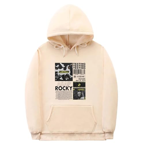 XFICSD Sweatshirt A$AP Rocky Hoodie, Modische Freizeitjacke Für Herren, Modisches Und Bequemes Langarm-Top Für Damen, Cartoon-bedrucktes Sweatshirt-Pink||XS von XFICSD