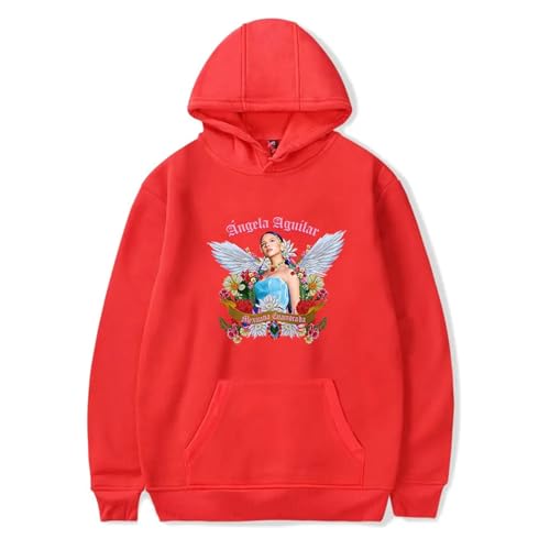 XFICSD Sweatshirt Angela Aguilar Hoodie Damen Bequemes, Lockeres Sweatshirt, Herren-Cartoon-Print-Langarmjacke, Modisches Freizeitoberteil-Pink||XS von XFICSD