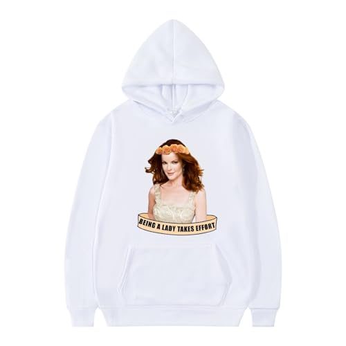 XFICSD Sweatshirt Bree Van De Kamp Hoodie Modisches Lässiges Langarm-Kapuzenoberteil, Lockeres Herren-Sweatshirt Damen-Cartoon-Print-Jacke-Pink||XS von XFICSD