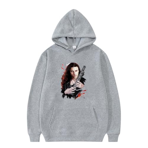 XFICSD Sweatshirt Chuck Schuldiner Hoodie Herren Damen Casual Langarm Top Mit Mode Cartoon Print Jacke Loose Hooded Sweatshirt-Grey||XS von XFICSD