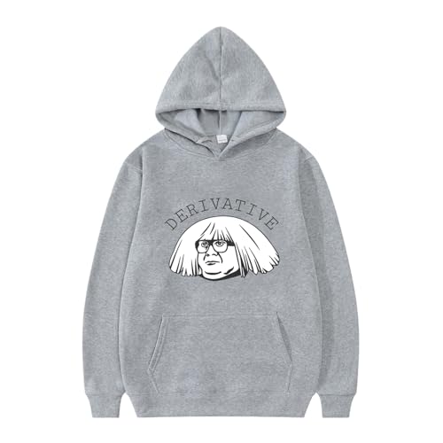 XFICSD Sweatshirt Danny DeVito Kapuzenpullover Für Damen, Cartoon-Druck, Lässiges Sweatshirt, Modisches Und Einfaches Langarm-Oberteil Für Herren, Lockere Jacke-Grey||XS von XFICSD