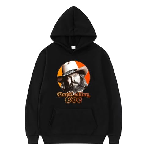 XFICSD Sweatshirt David Allan Coe Hoodie Herren Bequemes Langarm-Oberteil, Damen-Cartoon-Print-Jacke Modisches Sportswear-Kapuzen-Sweatshirt-Grey||XS von XFICSD