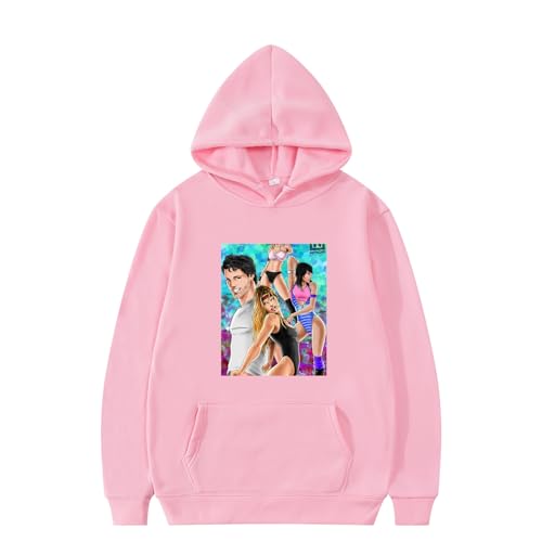 XFICSD Sweatshirt Eric Prydz Kapuzenpullover, Modisches Herren-Sweatshirt, Damen, Lässige, Lockere Langarmjacke, Bequemes Cartoon-Print-Sweatshirt-Pink||XS von XFICSD