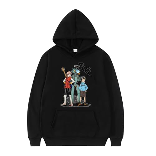 XFICSD Sweatshirt FLCL Hoodie Für Männer Und Frauen, Bequeme Lockere Jacke, Modisches Cartoon-Print-Langarm-Top, Einfache Lässige Sportbekleidung-Pink||XS von XFICSD