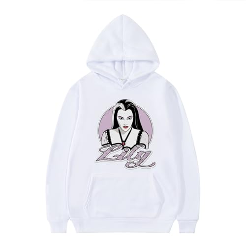 XFICSD Sweatshirt Lily Munster Hoodie Pullover Bequemes Cartoon-Druck-Langarmoberteil, Modische Lockere Jacke Für Männer Und Frauen-Pink||XS von XFICSD