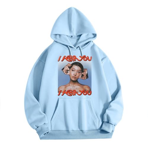 XFICSD Sweatshirt Peggy Gou Pullover Bequemes Lässiges Herren-Sweatshirt, Stilvolle Cartoon-Druck-Mode-Kapuzen-Langarm-Top-Damen-lose Jacke-Pink||XS von XFICSD