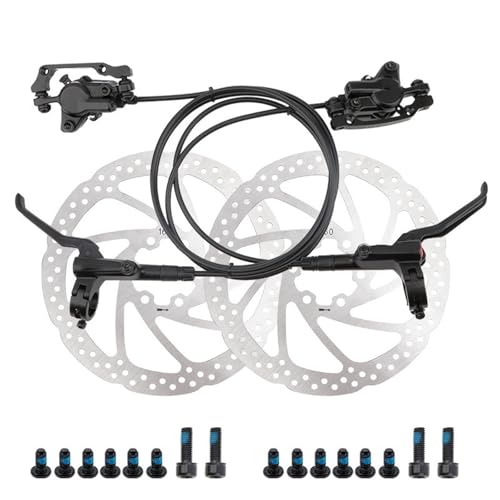 XFLHXY 1 Paar Aluminiumlegierung-Mountainbike-Scheibenbremsen-Set, Hydraulisches Scheibenbremsen-Set Mit 160-mm-Rotoren, Vorne 800 Mm und Hinten 1400 mm für die Meisten Fahrräder(Pair BP(LF RR)) von XFLHXY