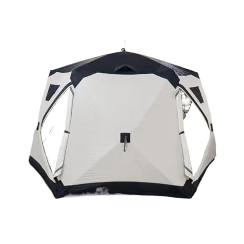 biwakzelt Eisangelzelt, isoliertes Eisangelzelt, Outdoor-Campingzelt mit isolierter Schicht Campingzelt(White Black) von XFYESL