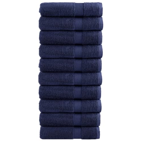 Premium-Badetücher von SOLUND, 10 Stück, Marineblau, 100 x 150 cm, 600 g/m², Handtücher – Premium-Jumbo-Badetuch – Baumwolle, sehr saugfähig und schnell trocknend, extra großes Badetuch – superweiches von XFZJCHAP