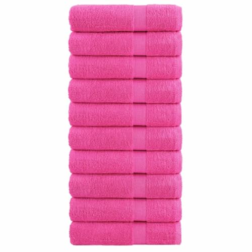 Premium-Duschhandtücher SOLUND, 10 Stück, rosa, 70 x 140 cm, 600 g/m², Handtücher – Premium-Jumbo-Badetuch – Baumwolle, sehr saugfähig und schnell trocknend, extra großes Badetuch – superweiches von XFZJCHAP