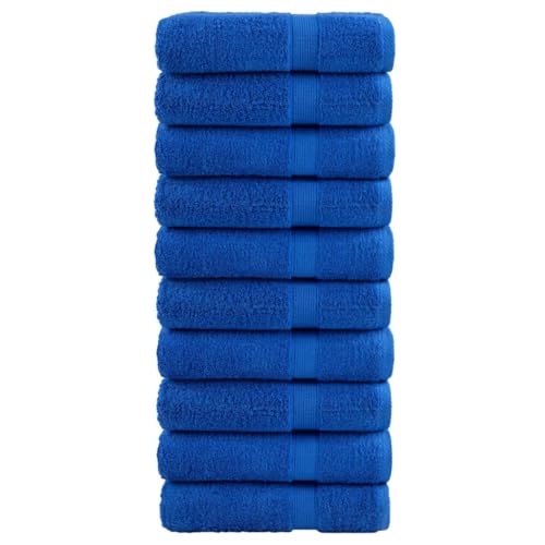 Premium-Handtücher SOLUND, 10 Stück, Blau, 50 x 100 cm, 600 g/m², Handtücher – Premium-Jumbo-Badetuch – Baumwolle, sehr saugfähig und schnell trocknend, extra großes Badetuch – superweiches Handtuch von XFZJCHAP