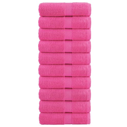 Premium-Seifenhandtücher SOLUND 10 Stück rosa 30 x 30 cm 600 g/m²-Handtücher – Premium-Jumbo-Badetuch – Baumwolle, sehr saugfähig und schnell trocknend, extra großes Badetuch – superweiches Handtuch von XFZJCHAP