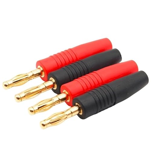 XFZJCHAP 4 Stück 4 mm plattierte Bananenstecker für Musiklautsprecherkabel von XFZJCHAP