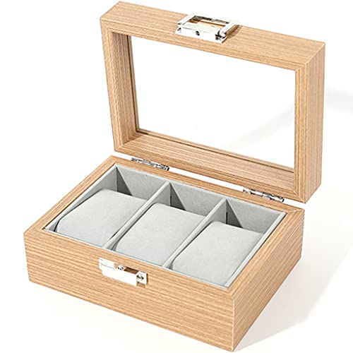 XFZJCHAP Aufbewahrungsbox für Uhren im Vintage-Stil aus Holz mit 4 Fächern, ideal zum Verschenken von XFZJCHAP