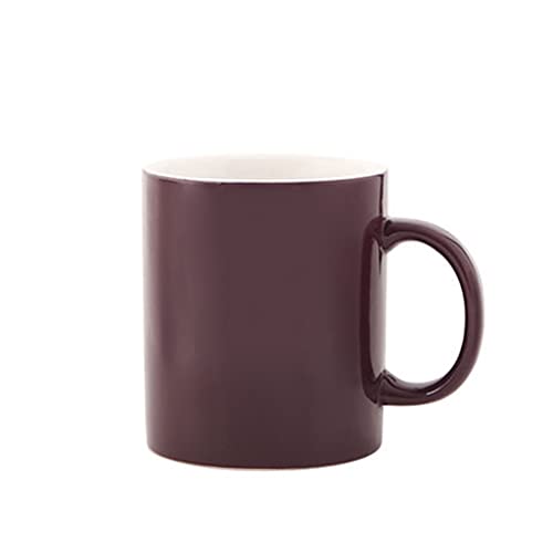 XFZJCHAP BBCBBZ Keramikbecher, Farbe, Klassische Tassen mit Löffeldeckel, Milchkaffeetasse, Marke Trinkgeschirr, Neuheitsgeschenk (Rosso) von XFZJCHAP