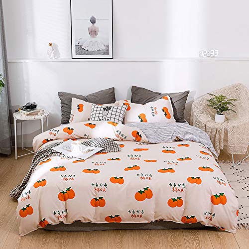 XFZJCHAP Doppelbett-Bettbezüge-Set in Schwarz und Grau, Set für King-Size-Betten in Schwarz, Doppelbett-Bettbezüge-Set, Bettbezug, Einzelbett, Kinder-Set, Doppelbett mit Spannbettlaken, Kissenbezüge, von XFZJCHAP