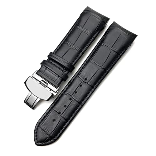 XFZJCHAP Echtes Lederarmband 22mm 2m 24mm für Tissot T035 617 627 439 Braun Schwarz Kalbsleder Uhrenarmband Schmetterlingsverschluss von XFZJCHAP