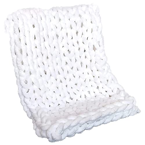 XFZJCHAP Grob gestrickte Decken und Überwürfe 100 x 150 cm, gestrickte Überwurfdecke für Sofa, grob gestrickte Decke, weicher, sperriger handgemachter Überwurf für Schlafzimmer, Sofa-Dekoration, groß von XFZJCHAP